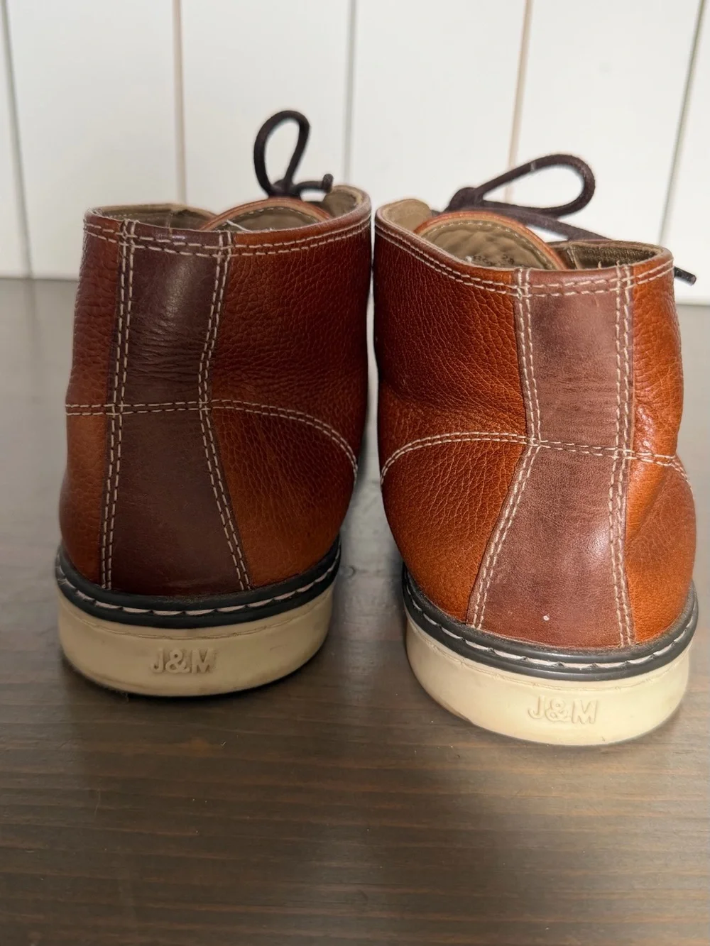 Johnston & Murphy upper leather secure